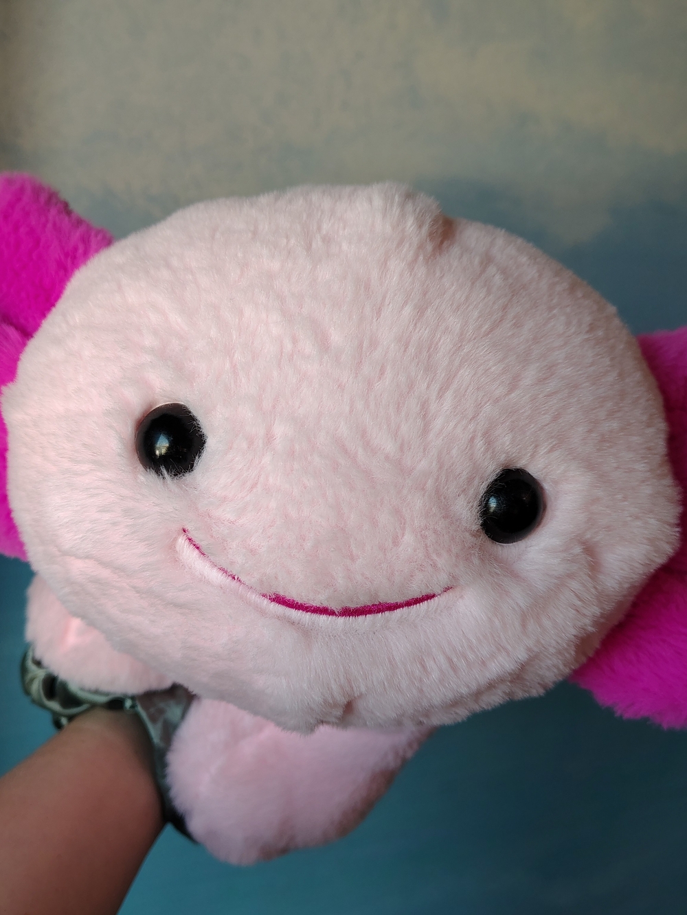 Pink Axolotl Plush 20in Soft Stuffed Animal Cute Kawaii Zipper